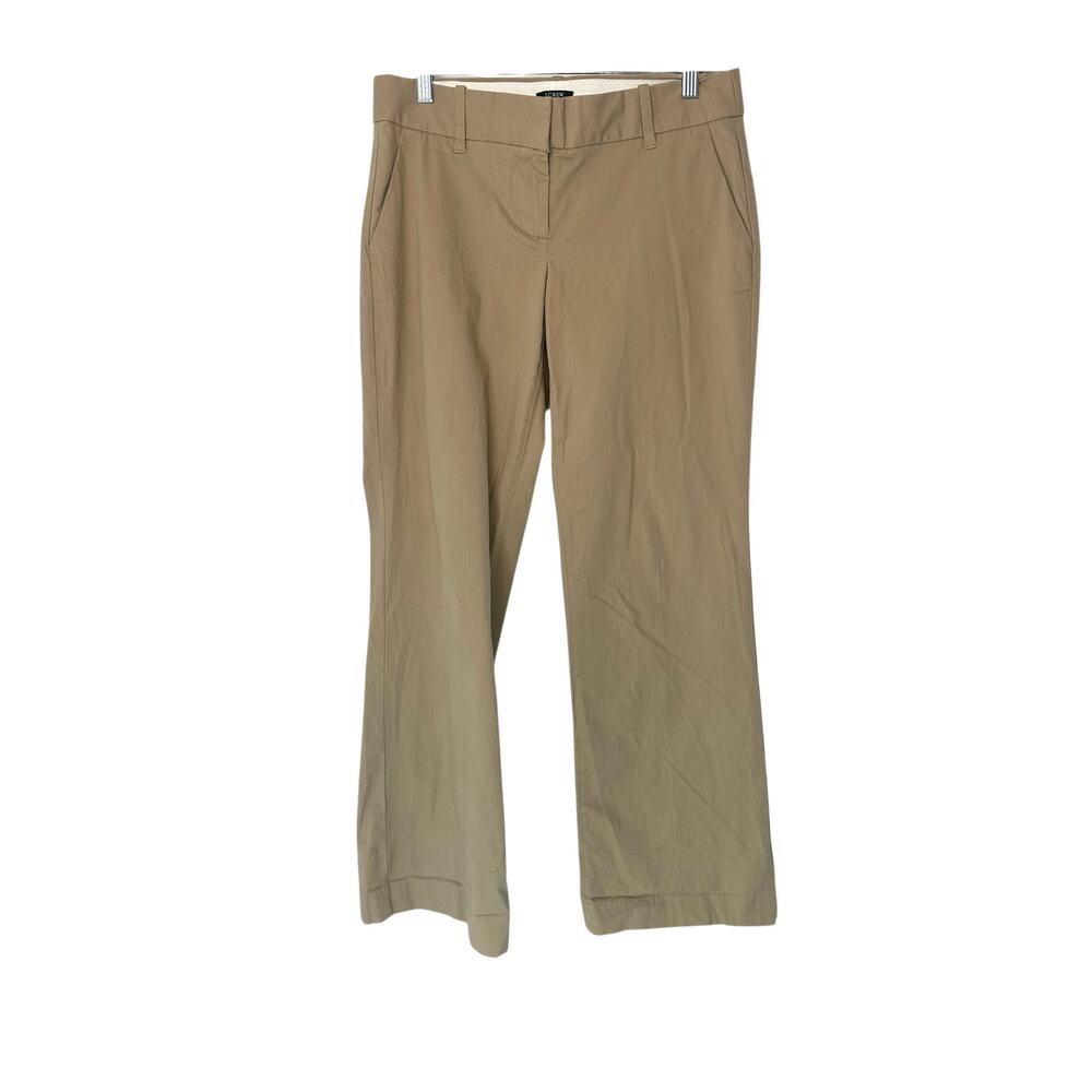 J.Crew City Fit Pants Tank Khaki Stretch Boot‎ Cut Office Work Career Size 2S